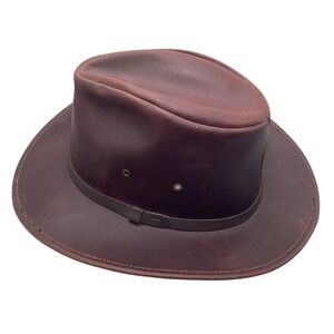 Henschel Hat Co. Men's Safari Fedora Outback Western Hat Brown Size XL